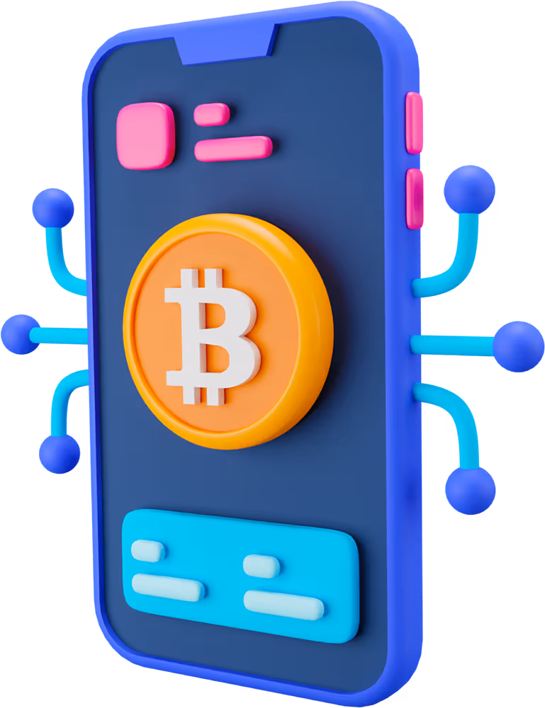 Phone and QR code illustration for crypto eSIM delivery