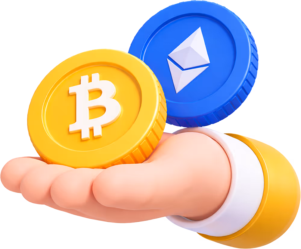 Supported cryptocurrency illustration