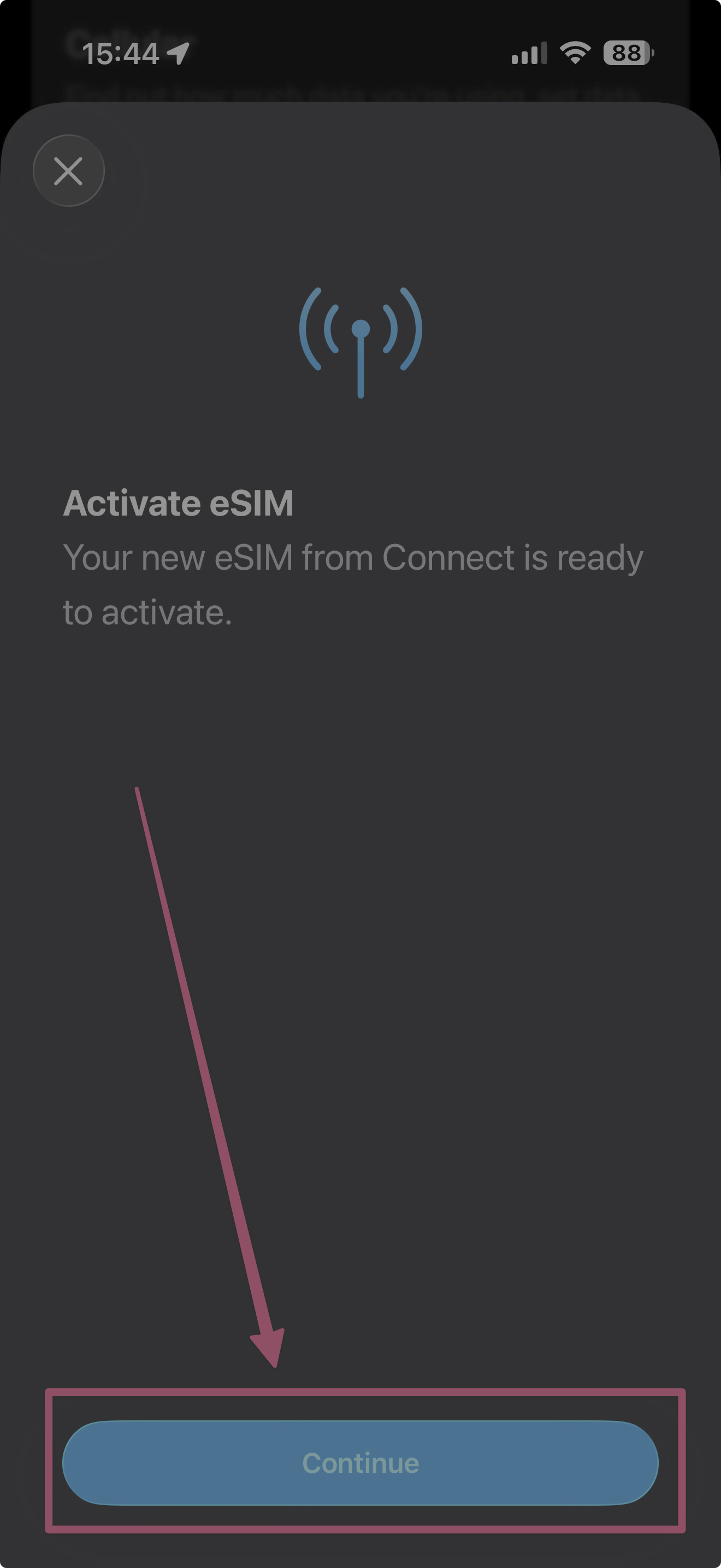 activateContinue