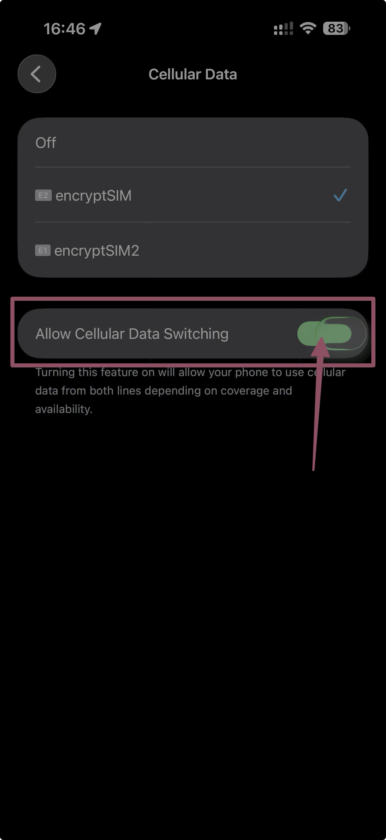 allowDataSwitchingOff